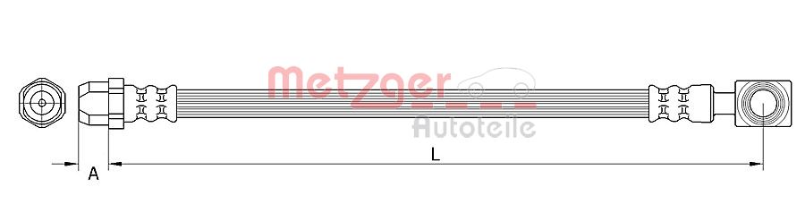 Brzdová hadica METZGER